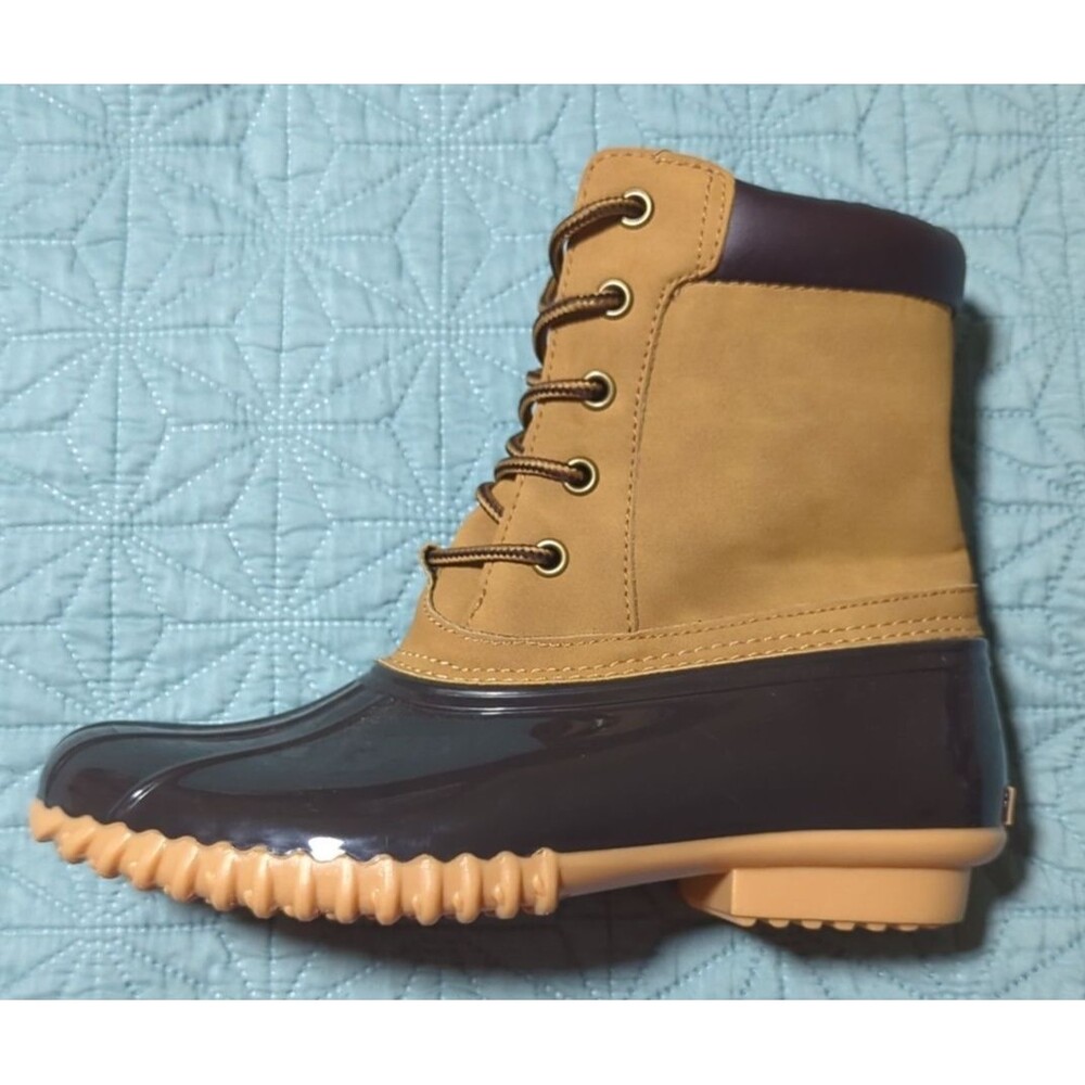 Sporto Women's Mid Calf Original Danielle Duck Boots  Tan & Brown Size US 6 M - Picture 9 of 12